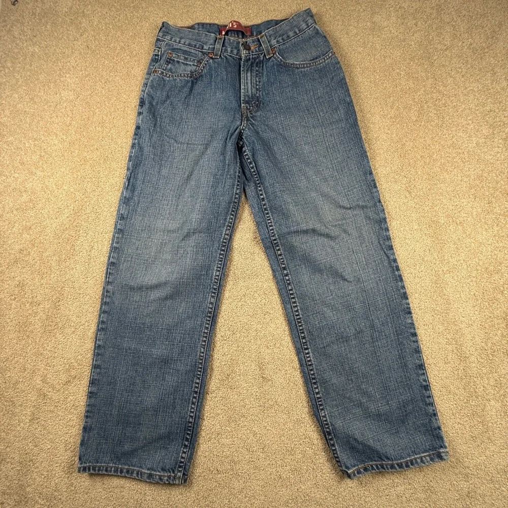 Levis 550 Relaxed Fit Boys Jeans Size 16 Reg Blue Denim Medium Wash 550-0216